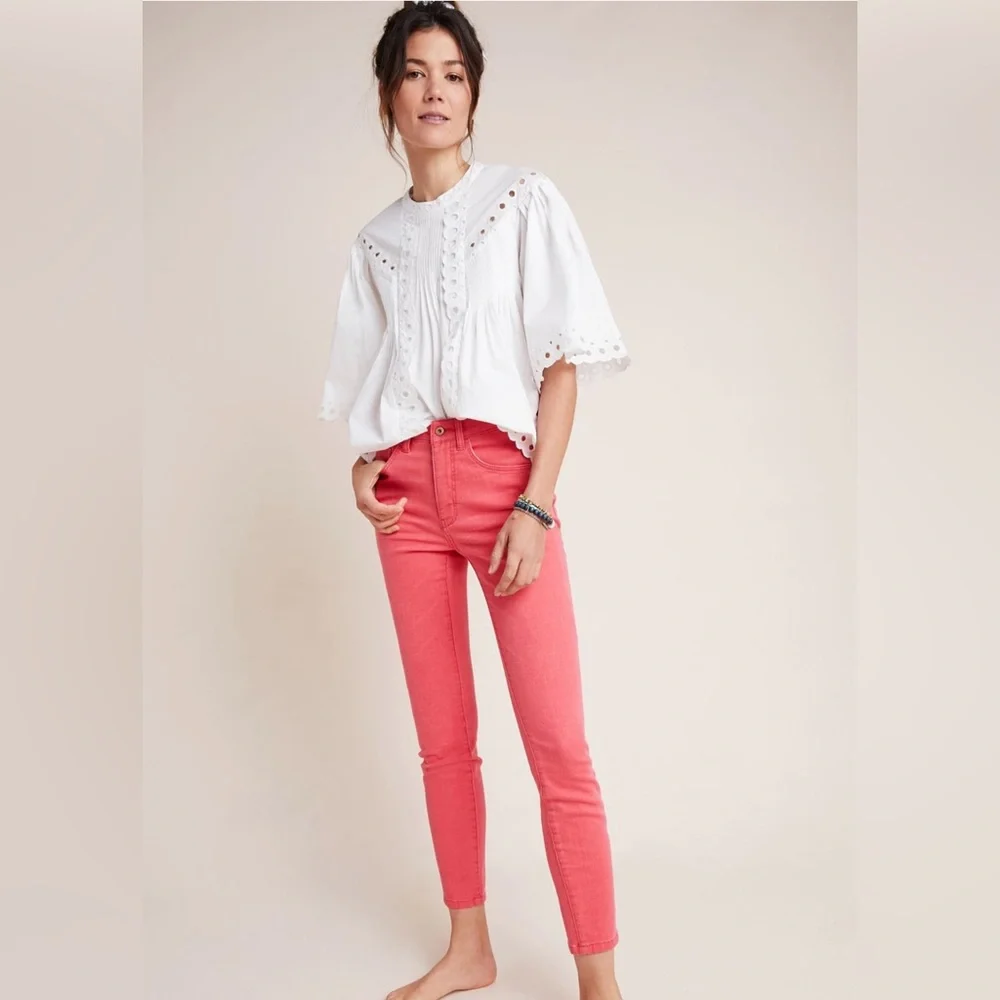 Pilcro and the Letterpress by Anthropologie High-Rise Skinny Ankle Jeans Size 32